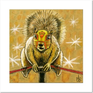 Luchador Squirrel Posters and Art